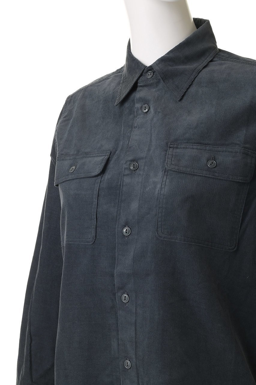 【マイ ウィークネス/MY WEAKNESS】のRanch Shirt 人気、トレンドファッション・服の通販 founy(ファニー) 　ファッション　Fashion　レディースファッション　Fashion for Women　トップス・カットソー　Cut & Sew Tops　シャツ・ブラウス・オフィスカジュアル　Elegant Blouses & Button-Ups　コーデュロイ　Corduroy, Cord Fabric　スリーブ　Sleeve, Long Sleeve / Short Sleeve　フラップ　Flap, Flap Pocket　ポケット　Pocket, Pocket Detail　ロング　Long, Long-Length　ワーク　Workwear, Utility Style　定番　Standard, Basic Item　新作・新入荷　New Arrivals / New In　other-5|ID: prp329100004699919 ipo3291000000033936208