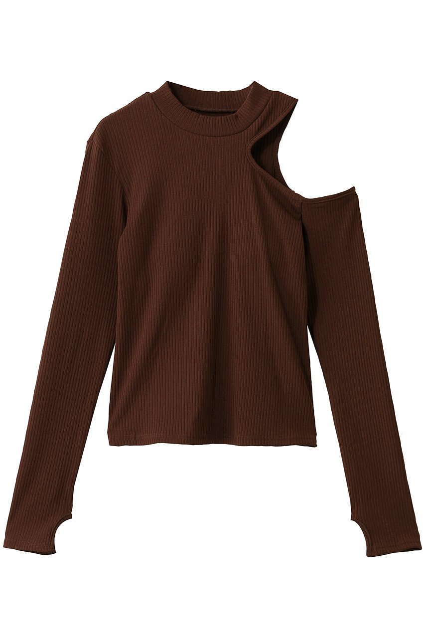 【ジュリエ/Julier】のリブロングスリーブプルオーバー インテリア・キッズ・メンズ・レディースファッション・服の通販 founy(ファニー) 　ファッション　Fashion　レディースファッション　Fashion for Women　トップス・カットソー　Cut & Sew Tops　カジュアルプルオーバー・ニットトップス　Pullovers & Knit Tops / Casual Pullovers　スポーツウェア　Functional & Stylish Sportswear　スポーツ トップス　Athletic Tops / Workout Tops / Training Shirts　インナー　Innerwear　カッティング　Cutting Detail　スポーツ　Sports, Activewear　モックネック　Mock Neck, Short Turtleneck　ワーク　Workwear, Utility Style　新作・新入荷　New Arrivals / New In　ブラウン|ID: prp329100004699928 ipo3291000000033936293