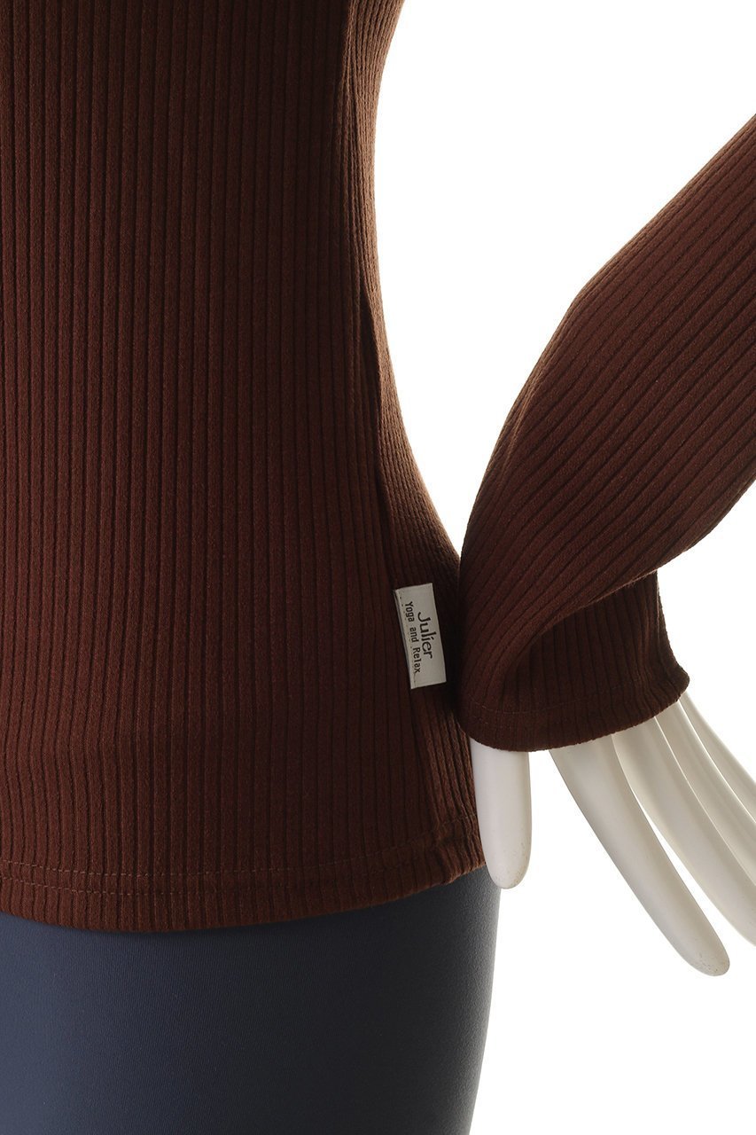 【ジュリエ/Julier】のリブロングスリーブプルオーバー 人気、トレンドファッション・服の通販 founy(ファニー) 　ファッション　Fashion　レディースファッション　Fashion for Women　トップス・カットソー　Cut & Sew Tops　カジュアルプルオーバー・ニットトップス　Pullovers & Knit Tops / Casual Pullovers　スポーツウェア　Functional & Stylish Sportswear　スポーツ トップス　Athletic Tops / Workout Tops / Training Shirts　インナー　Innerwear　カッティング　Cutting Detail　スポーツ　Sports, Activewear　モックネック　Mock Neck, Short Turtleneck　ワーク　Workwear, Utility Style　新作・新入荷　New Arrivals / New In　other-6|ID: prp329100004699928 ipo3291000000033936304