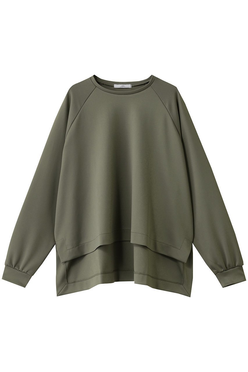 【ジュリエ/Julier】のプランプストレッチラージトップス インテリア・キッズ・メンズ・レディースファッション・服の通販 founy(ファニー) 　ファッション　Fashion　レディースファッション　Fashion for Women　トップス・カットソー　Cut & Sew Tops　スポーツウェア　Functional & Stylish Sportswear　スポーツ トップス　Athletic Tops / Workout Tops / Training Shirts　スポーツ　Sports, Activewear　スリット　Slit, Slit Detail　スリーブ　Sleeve, Long Sleeve / Short Sleeve　ヨガ　Yoga, Yoga Wear　ワーク　Workwear, Utility Style　カーキ|ID: prp329100004699930 ipo3291000000035381530