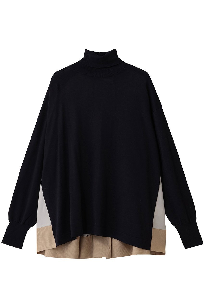 【アダワス/ADAWAS】のEXTRAFINE メリノウール タートル-ネック インテリア・キッズ・メンズ・レディースファッション・服の通販 founy(ファニー) 　ファッション　Fashion　レディースファッション　Fashion for Women　トップス・カットソー　Cut & Sew Tops　ニット　Knit Tops & Sweaters　カジュアルプルオーバー・ニットトップス　Pullovers & Knit Tops / Casual Pullovers　コンビ　Combo, Combination Style　シンプル　Simple, Minimal　タートル　Turtleneck, Turtle Collar　タートルネック　Turtleneck, High Neck　フレア　Flare, Flared　新作・新入荷　New Arrivals / New In　ミッドナイト|ID: prp329100004699936 ipo3291000000033936355