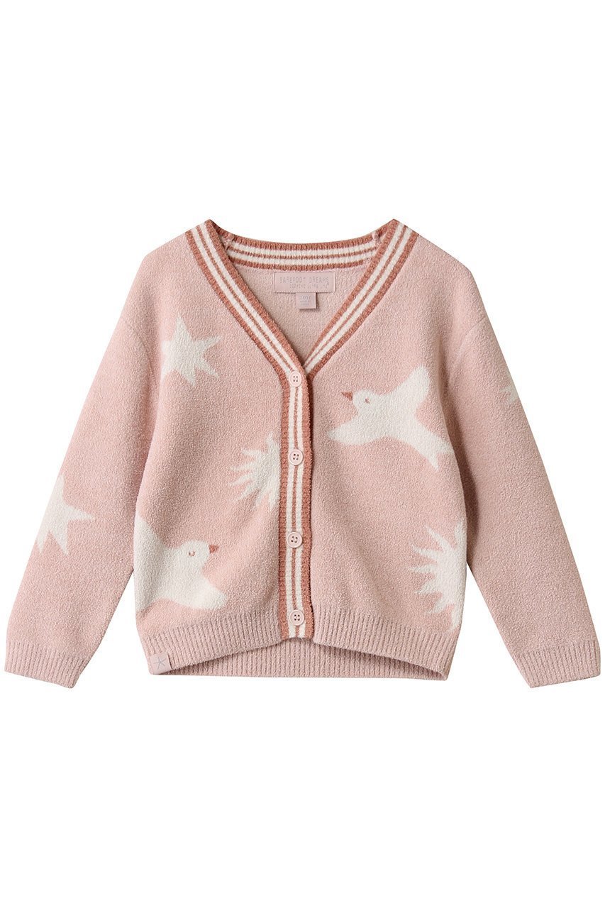 【ベアフットドリームス/BAREFOOT DREAMS / KIDS】の【Kids】コージーシックウルトラライト スパロウ カーディガン インテリア・キッズ・メンズ・レディースファッション・服の通販 founy(ファニー) 　ファッション　Fashion　キッズファッション　Fashion for Kids　アウター　Coat Outerwear /Kids　おすすめ　Recommended / Our Picks　カーディガン　Cardigan, Knitwear　ギフト プレゼント　Gift / Present　ストライプ　Stripe, Striped Pattern　モチーフ　Motif, Design Theme　新作・新入荷　New Arrivals / New In　ピンク|ID: prp329100004699940 ipo3291000000033936393
