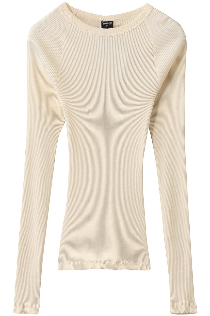 【マルティニーク/martinique】の《別注》【Oscalito】リブクルーネックプルオーバー 人気、トレンドファッション・服の通販 founy(ファニー) 　ファッション　Fashion　レディースファッション　Fashion for Women　トップス・カットソー　Cut & Sew Tops　シャツ・ブラウス・オフィスカジュアル　Elegant Blouses & Button-Ups　ロングTシャツ・Tシャツ　Longline T-Shirts & Tees　カジュアルプルオーバー・ニットトップス　Pullovers & Knit Tops / Casual Pullovers　カットソー・ベーシックTシャツ　Cut-and-Sewn Tops / Stretch Tees & Basics　インナー　Innerwear　スリーブ　Sleeve, Long Sleeve / Short Sleeve　ロング　Long, Long-Length　別注　Limited Edition, Custom Order　 other-1|ID: prp329100004699945 ipo3291000000035743581