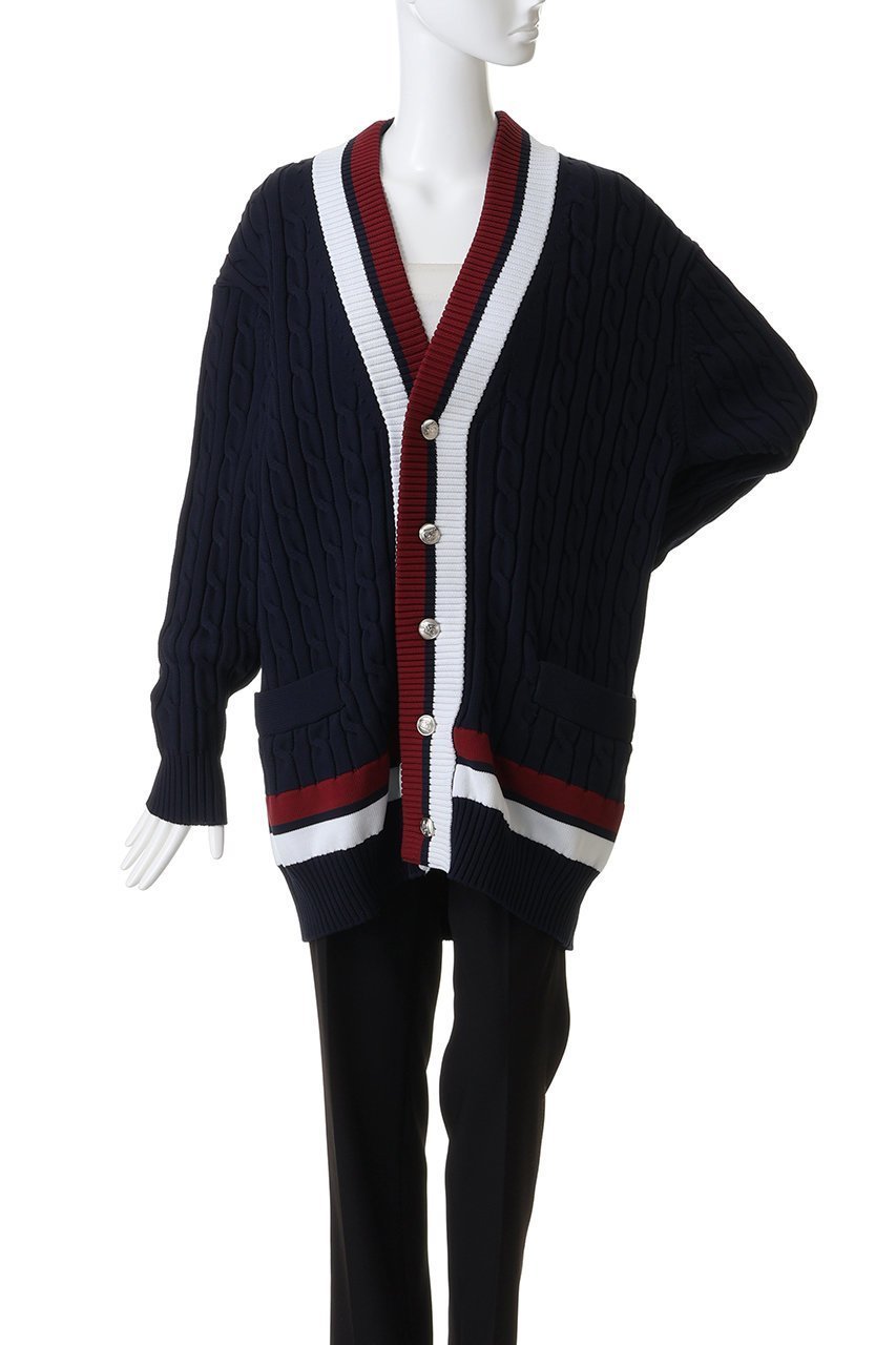 【マディソンブルー/MADISONBLUE】のTENNIS SWEATER CD セーター カーディガン 人気、トレンドファッション・服の通販 founy(ファニー) 　ファッション　Fashion　レディースファッション　Fashion for Women　トップス・カットソー　Cut & Sew Tops　ニット　Knit Tops & Sweaters　カーディガン・羽織り　Layered Style Cardigans　レディースパーカー・カジュアルフーディー　Casual Hoodies & Sweatshirts　スウェット・クルーネックトップス　Sweatshirts & Crewnecks / Relaxed Fit Sweat Tops　カーディガン　Cardigan, Knitwear　スポーティ　Sporty, Casual Athletic　セーター　Sweater, Knitwear　ビッグ　Big, Oversized　other-2|ID: prp329100004699954 ipo3291000000035970266