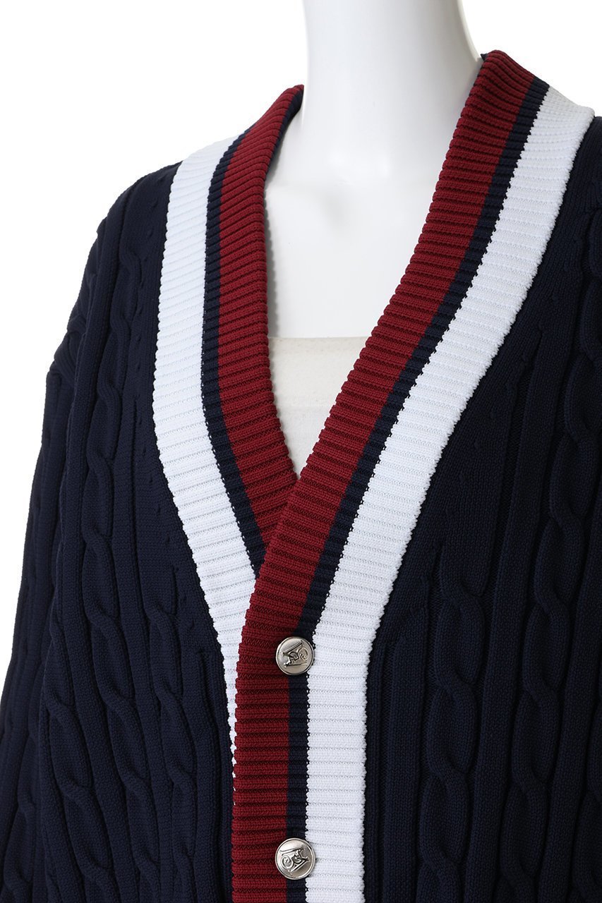 【マディソンブルー/MADISONBLUE】のTENNIS SWEATER CD セーター カーディガン 人気、トレンドファッション・服の通販 founy(ファニー) 　ファッション　Fashion　レディースファッション　Fashion for Women　トップス・カットソー　Cut & Sew Tops　ニット　Knit Tops & Sweaters　カーディガン・羽織り　Layered Style Cardigans　レディースパーカー・カジュアルフーディー　Casual Hoodies & Sweatshirts　スウェット・クルーネックトップス　Sweatshirts & Crewnecks / Relaxed Fit Sweat Tops　カーディガン　Cardigan, Knitwear　スポーティ　Sporty, Casual Athletic　セーター　Sweater, Knitwear　ビッグ　Big, Oversized　other-5|ID: prp329100004699954 ipo3291000000035970269