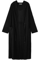 【プレインピープル/PLAIN PEOPLE】のガス強撚フライスフード付きロングカーディガン ブラック|ID:prp329100004699955