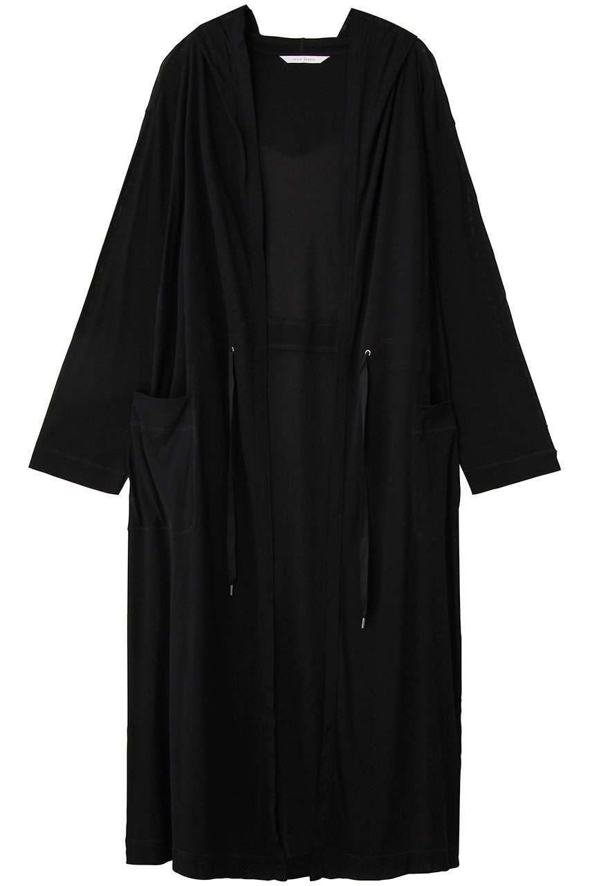 【プレインピープル/PLAIN PEOPLE】のガス強撚フライスフード付きロングカーディガン インテリア・キッズ・メンズ・レディースファッション・服の通販 founy(ファニー) 　ファッション　Fashion　レディースファッション　Fashion for Women　トップス・カットソー　Cut & Sew Tops　ニット　Knit Tops & Sweaters　カーディガン・羽織り　Layered Style Cardigans　カーディガン　Cardigan, Knitwear　シンプル　Simple, Minimal　ロング　Long, Long-Length　ブラック|ID: prp329100004699955 ipo3291000000035677685