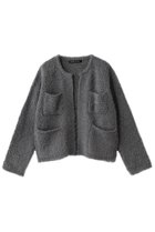 【ミズイロ インド/mizuiro ind】のhairly crew neck C/D with pockets カーディガン l.gray|ID: prp329100004699964 ipo3291000000033936601