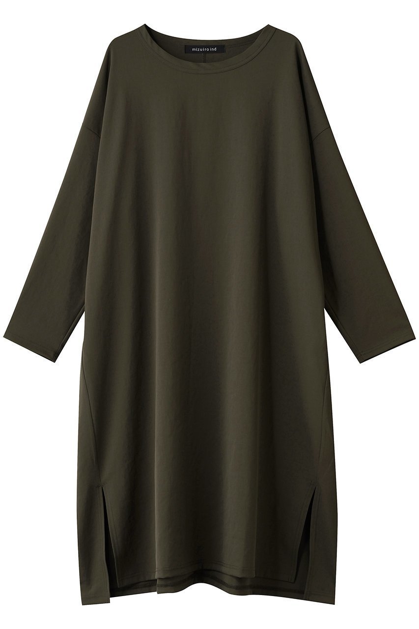 【ミズイロ インド/mizuiro ind】のcrew neck long OP ワンピース 人気、トレンドファッション・服の通販 founy(ファニー) 　ファッション　Fashion　レディースファッション　Fashion for Women　ワンピース　Dresses　チュニック　Tunic Tops & Dresses　シューズ　Shoes, Footwear　シンプル　Simple, Minimal　スリット　Slit, Slit Detail　チュニック　Tunic, Long Top　ベーシック　Basic, Essential　ロング　Long, Long-Length　エレガント 上品　Elegant　新作・新入荷　New Arrivals / New In　 other-1|ID: prp329100004699966 ipo3291000000033936613