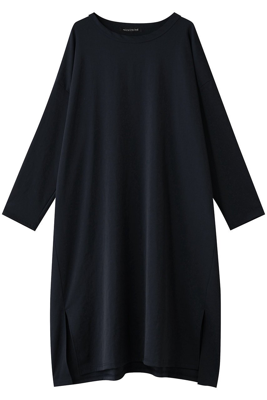 【ミズイロ インド/mizuiro ind】のcrew neck long OP ワンピース インテリア・キッズ・メンズ・レディースファッション・服の通販 founy(ファニー) 　ファッション　Fashion　レディースファッション　Fashion for Women　ワンピース　Dresses　チュニック　Tunic Tops & Dresses　シューズ　Shoes, Footwear　シンプル　Simple, Minimal　スリット　Slit, Slit Detail　チュニック　Tunic, Long Top　ベーシック　Basic, Essential　ロング　Long, Long-Length　エレガント 上品　Elegant　新作・新入荷　New Arrivals / New In　navy|ID: prp329100004699966 ipo3291000000033936615