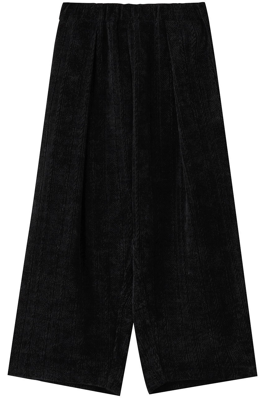 【ミズイロ インド/mizuiro ind】のvelour JQ tucked PT パンツ インテリア・キッズ・メンズ・レディースファッション・服の通販 founy(ファニー) 　ファッション　Fashion　レディースファッション　Fashion for Women　パンツ　Pants & Trousers　エレガント 上品　Elegant　ジャカード／ジャガード　Jacquard, Woven Pattern　スウェット / スエット　Sweatshirt, Sweatwear　ドレープ　Drape, Draping Fabric　ベロア　Velour, Soft Velvet　A/W・秋冬　Autumn/Winter　blackA|ID: prp329100004699968 ipo3291000000033936628