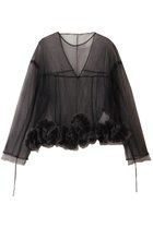 【メゾンスペシャル/MAISON SPECIAL】の2way Flower Hem Tulle Top/2wayフラワーヘムチュールトップス BLK(ブラック)|ID: prp329100004699978 ipo3291000000035743648