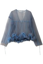 【メゾンスペシャル/MAISON SPECIAL】の2way Flower Hem Tulle Top/2wayフラワーヘムチュールトップス BLU(ブルー)|ID: prp329100004699978 ipo3291000000035743654