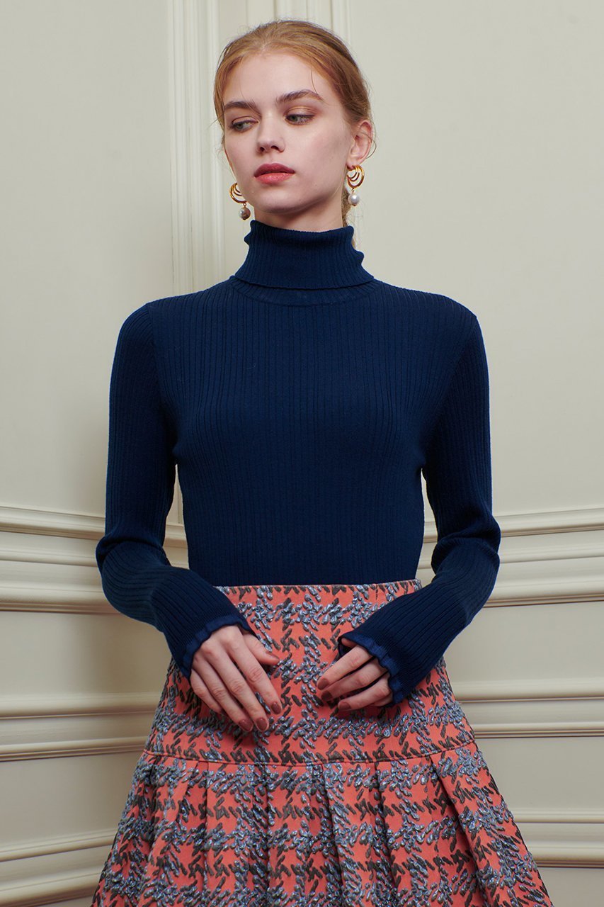 【アルアバイル/allureville】の【Loulou Willoughby】ハーフチューブラータートルプルオーバー 人気、トレンドファッション・服の通販 founy(ファニー)  ファッション Fashion レディースファッション Fashion for Women トップス・カットソー Cut & Sew Tops ニット Knit Tops & Sweaters カジュアルプルオーバー・ニットトップス Pullovers & Knit Tops / Casual Pullovers シンプル Simple, Minimal スリーブ Sleeve, Long Sleeve / Short Sleeve タートル Turtleneck, Turtle Collar フェミニン Feminine, Girly フリル Frill, Ruffle ロング Long, Long-Length A/W・秋冬 Autumn/Winter other-8|ID: prp329100004699985 ipo3291000000034255779