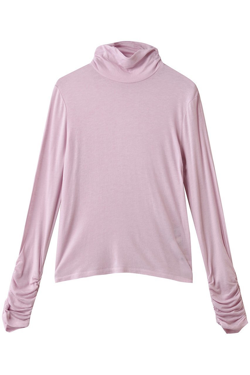 【アルアバイル/allureville】の【Loulou Willoughby】シルクジャージプルオーバー インテリア・キッズ・メンズ・レディースファッション・服の通販 founy(ファニー) 　ファッション　Fashion　レディースファッション　Fashion for Women　トップス・カットソー　Cut & Sew Tops　シャツ・ブラウス・オフィスカジュアル　Elegant Blouses & Button-Ups　ロングTシャツ・Tシャツ　Longline T-Shirts & Tees　カジュアルプルオーバー・ニットトップス　Pullovers & Knit Tops / Casual Pullovers　カットソー・ベーシックTシャツ　Cut-and-Sewn Tops / Stretch Tees & Basics　ギャザー　Gathered, Ruffled　シルク　Silk, 100% Silk　スリーブ　Sleeve, Long Sleeve / Short Sleeve　ロング　Long, Long-Length　ピンク|ID: prp329100004699987 ipo3291000000034255780