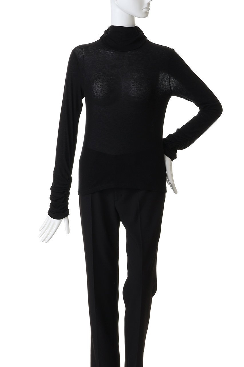 【アルアバイル/allureville】の【Loulou Willoughby】シルクジャージプルオーバー 人気、トレンドファッション・服の通販 founy(ファニー) 　ファッション　Fashion　レディースファッション　Fashion for Women　トップス・カットソー　Cut & Sew Tops　シャツ・ブラウス・オフィスカジュアル　Elegant Blouses & Button-Ups　ロングTシャツ・Tシャツ　Longline T-Shirts & Tees　カジュアルプルオーバー・ニットトップス　Pullovers & Knit Tops / Casual Pullovers　カットソー・ベーシックTシャツ　Cut-and-Sewn Tops / Stretch Tees & Basics　ギャザー　Gathered, Ruffled　シルク　Silk, 100% Silk　スリーブ　Sleeve, Long Sleeve / Short Sleeve　ロング　Long, Long-Length　other-2|ID: prp329100004699987 ipo3291000000035687742