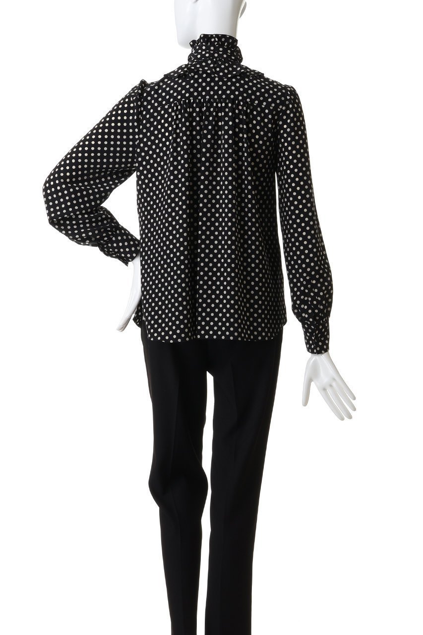 【アルアバイル/allureville】の【Loulou Willoughby】デシンドットフリルボウタイBL A 人気、トレンドファッション・服の通販 founy(ファニー) 　ファッション　Fashion　レディースファッション　Fashion for Women　トップス・カットソー　Cut & Sew Tops　シャツ・ブラウス・オフィスカジュアル　Elegant Blouses & Button-Ups　エレガント 上品　Elegant　クラシカル　Classical, Vintage-Inspired　スリーブ　Sleeve, Long Sleeve / Short Sleeve　ドット　Polka Dot, Dot Pattern　フリル　Frill, Ruffle　ロング　Long, Long-Length　新作・新入荷　New Arrivals / New In　other-4|ID: prp329100004699988 ipo3291000000033936783