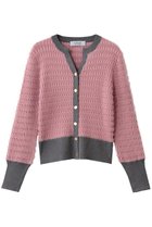 【アルアバイル/allureville】の【Loulou Willoughby】フェーザーボーダーCD A 人気、トレンドファッション・服の通販 founy(ファニー) ファッション Fashion レディースファッション Fashion for Women トップス・カットソー Cut & Sew Tops ニット Knit Tops & Sweaters カーディガン・羽織り Layered Style Cardigans カーディガン Cardigan, Knitwear コンパクト Compact, Small Size フェザーヤーン Feather Yarn, Fluffy Yarn 再入荷 Restock / Back in Stock thumbnail ピンク|ID: prp329100004699992 ipo3291000000034176725