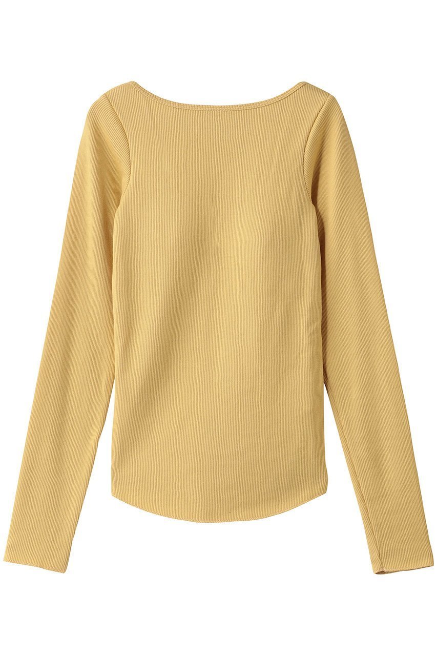 【マイ ウィークネス/MY WEAKNESS】のSoft Rib T インテリア・キッズ・メンズ・レディースファッション・服の通販 founy(ファニー) 　ファッション　Fashion　レディースファッション　Fashion for Women　トップス・カットソー　Cut & Sew Tops　シャツ・ブラウス・オフィスカジュアル　Elegant Blouses & Button-Ups　ロングTシャツ・Tシャツ　Longline T-Shirts & Tees　カットソー・ベーシックTシャツ　Cut-and-Sewn Tops / Stretch Tees & Basics　インナー　Innerwear　シンプル　Simple, Minimal　ストレッチ　Stretch, Stretchy Fabric　スリーブ　Sleeve, Long Sleeve / Short Sleeve　フィット　Fit, Slim Fit　ロング　Long, Long-Length　新作・新入荷　New Arrivals / New In　YELLOW|ID: prp329100004699998 ipo3291000000033936836
