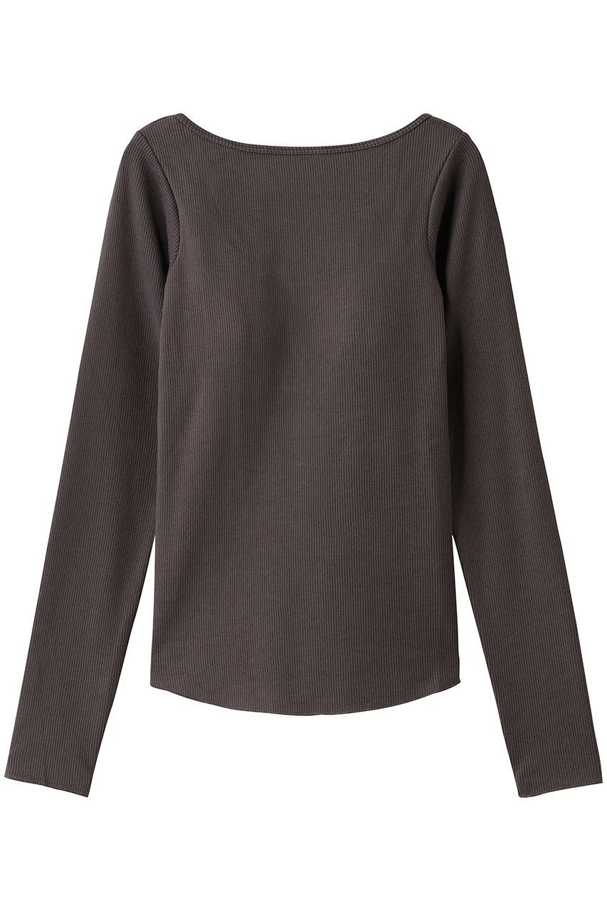 【マイ ウィークネス/MY WEAKNESS】のSoft Rib T インテリア・キッズ・メンズ・レディースファッション・服の通販 founy(ファニー) 　ファッション　Fashion　レディースファッション　Fashion for Women　トップス・カットソー　Cut & Sew Tops　シャツ・ブラウス・オフィスカジュアル　Elegant Blouses & Button-Ups　ロングTシャツ・Tシャツ　Longline T-Shirts & Tees　カットソー・ベーシックTシャツ　Cut-and-Sewn Tops / Stretch Tees & Basics　インナー　Innerwear　シンプル　Simple, Minimal　ストレッチ　Stretch, Stretchy Fabric　スリーブ　Sleeve, Long Sleeve / Short Sleeve　フィット　Fit, Slim Fit　ロング　Long, Long-Length　新作・新入荷　New Arrivals / New In　CHARCOAL|ID: prp329100004699998 ipo3291000000033936838