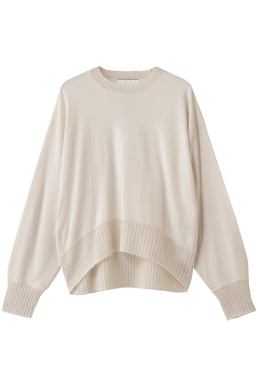 【ベイジ,/BEIGE,】のLA MONNAIE(ラ モネ)/モヘヤMIXクルーネックニット インテリア・キッズ・メンズ・レディースファッション・服の通販 founy(ファニー) 　ファッション　Fashion　レディースファッション　Fashion for Women　トップス・カットソー　Cut & Sew Tops　ニット　Knit Tops & Sweaters　カジュアルプルオーバー・ニットトップス　Pullovers & Knit Tops / Casual Pullovers　シアー　Sheer, See-Through　フロント　Front, Front Design　ミックス　Mix, Mixed Style　人気　Popular, Best Seller　定番　Standard, Basic Item　新作・新入荷　New Arrivals / New In　Bone|ID: prp329100004700006 ipo3291000000033936901