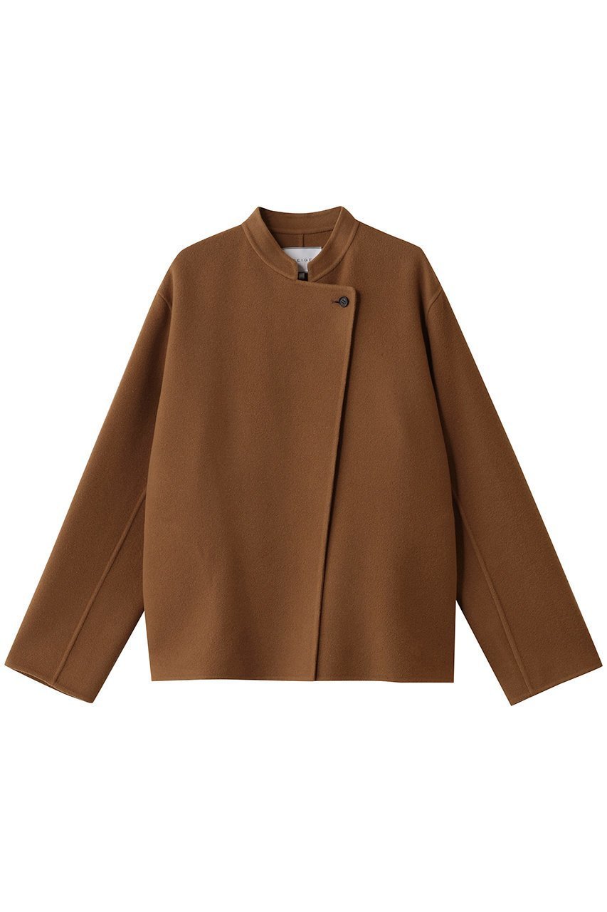 【ベイジ,/BEIGE,】のLEMOORE(レモー)/ウールリバースタンドカラーショートコート インテリア・キッズ・メンズ・レディースファッション・服の通販 founy(ファニー) 　ファッション　Fashion　レディースファッション　Fashion for Women　アウター　Coat / Outerwear Collection　コート・ロングコート・ピーコート　Long Coats, Peacoats & More　カーディガン　Cardigan, Knitwear　ショート　Short, Short Length　新作・新入荷　New Arrivals / New In　Caramel|ID: prp329100004700007 ipo3291000000033936914
