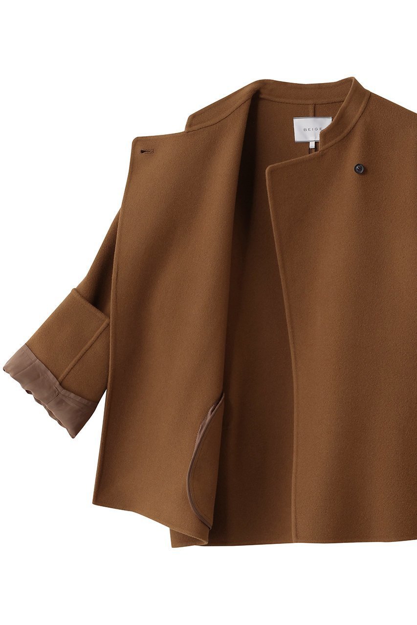 【ベイジ,/BEIGE,】のLEMOORE(レモー)/ウールリバースタンドカラーショートコート 人気、トレンドファッション・服の通販 founy(ファニー) 　ファッション　Fashion　レディースファッション　Fashion for Women　アウター　Coat / Outerwear Collection　コート・ロングコート・ピーコート　Long Coats, Peacoats & More　カーディガン　Cardigan, Knitwear　ショート　Short, Short Length　other-6|ID: prp329100004700007 ipo3291000000035743703