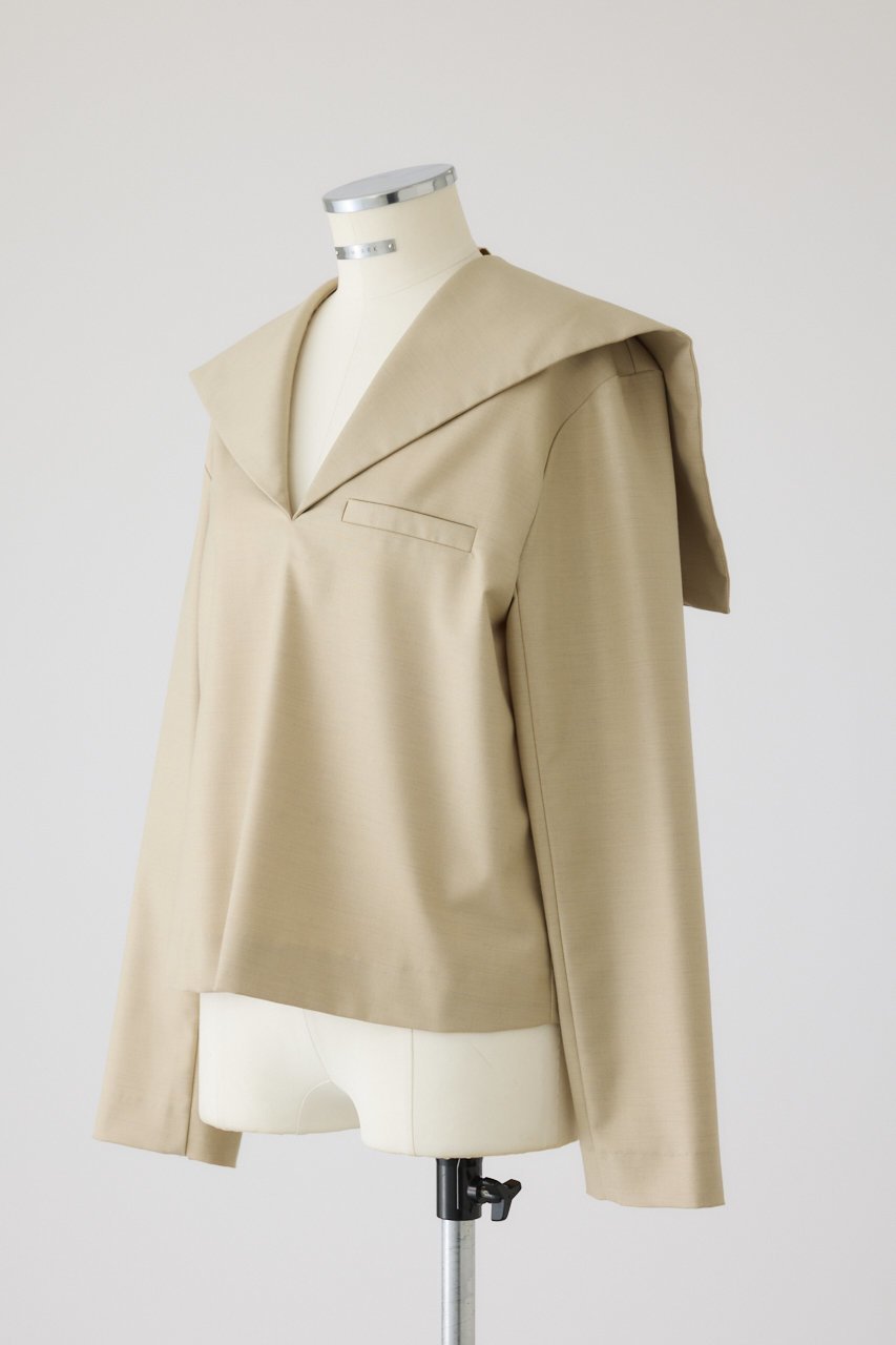 【リムアーク/RIM.ARK】のSailor collar JK like tops/トップス 人気、トレンドファッション・服の通販 founy(ファニー) 　ファッション　Fashion　レディースファッション　Fashion for Women　トップス・カットソー　Cut & Sew Tops　シャツ・ブラウス・オフィスカジュアル　Elegant Blouses & Button-Ups　スリーブ　Sleeve, Long Sleeve / Short Sleeve　セットアップ　Set-Up, Coordinated Outfit　ロング　Long, Long-Length　other-2|ID: prp329100004700011 ipo3291000000035381690