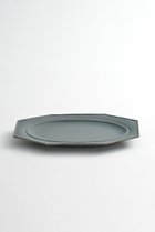 【ミシンポタリークリエーション/MISHIM POTTERY CREATION / GOODS】のStiLL オクタゴン プレート L 藍墨茶(グレー)|ID:prp329100004700033