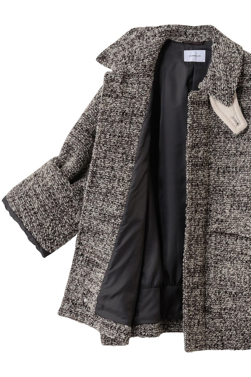 【スタニングルアー/STUNNING LURE】のrツイードチェックブルゾン 人気、トレンドファッション・服の通販 founy(ファニー) ファッション Fashion レディースファッション Fashion for Women アウター Coat / Outerwear Collection レディースジャケット・軽アウター Jackets ブルゾンジャケット・スポーティアウター Blouson Jackets ギャザー Gathered, Ruffled ジャケット Jacket, Outerwear ツイード Twill, Twill Weave ブルゾン Blouson, Bomber Jacket ミックス Mix, Mixed Style エレガント 上品 Elegant other-6|ID: prp329100004700069 ipo3291000000035803579