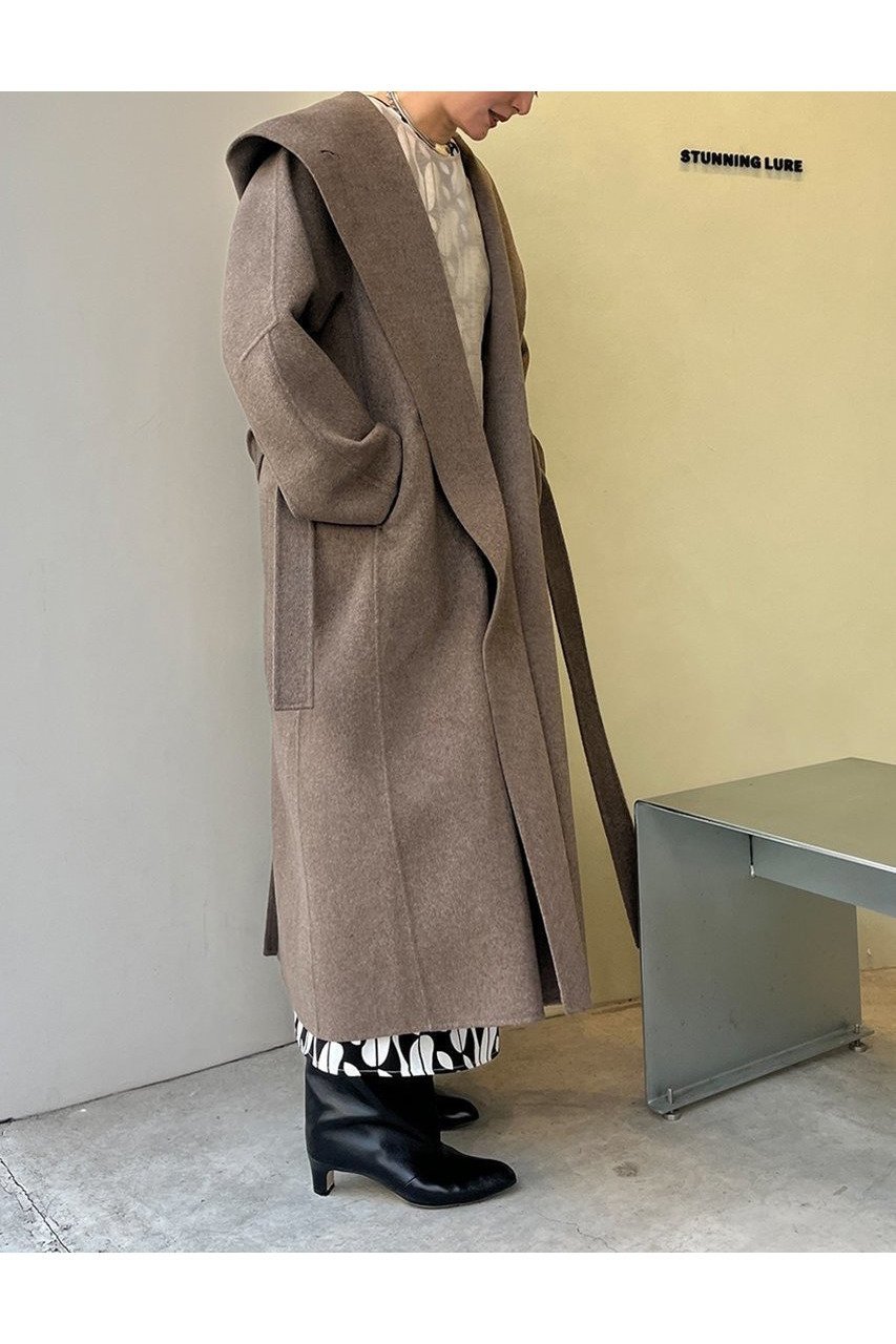 【スタニングルアー/STUNNING LURE】の【11/5 11:00販売開始】rヤクキャメルフーディコート 人気、トレンドファッション・服の通販 founy(ファニー) 　ファッション　Fashion　レディースファッション　Fashion for Women　アウター　Coat / Outerwear Collection　コート・ロングコート・ピーコート　Long Coats, Peacoats & More　ショール　Shawl, Wrap　ハンド　Hand, Handmade　ロング　Long, Long-Length　エレガント 上品　Elegant　新作・新入荷　New Arrivals / New In　other-5|ID: prp329100004700070 ipo3291000000034376502