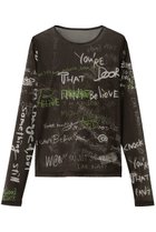 【メゾンスペシャル/MAISON SPECIAL】のHand Writing Mesh Tops/ハンドライティングメッシュトップス 人気、トレンドファッション・服の通販 founy(ファニー) ファッション Fashion レディースファッション Fashion for Women トップス・カットソー Cut & Sew Tops シャツ・ブラウス・オフィスカジュアル Elegant Blouses & Button-Ups ロングTシャツ・Tシャツ Longline T-Shirts & Tees カットソー・ベーシックTシャツ Cut-and-Sewn Tops / Stretch Tees & Basics インナー Innerwear シアー Sheer, See-Through スタイリッシュ Stylish, Fashionable ストレッチ Stretch, Stretchy Fabric スリーブ Sleeve, Long Sleeve / Short Sleeve フィット Fit, Slim Fit プリント Print, Printed Pattern ロング Long, Long-Length thumbnail C.GRY(チャコールグレー)|ID: prp329100004701625 ipo3291000000033948503