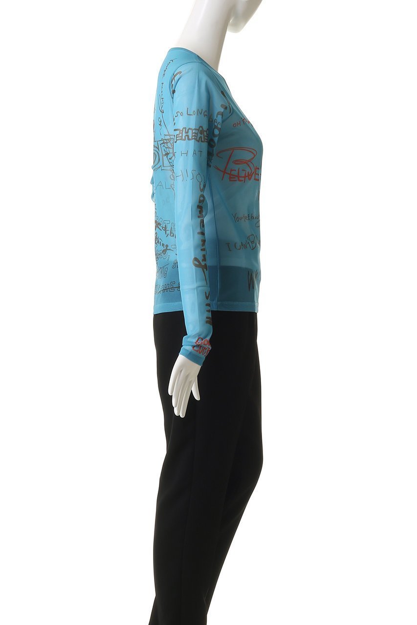 【メゾンスペシャル/MAISON SPECIAL】のHand Writing Mesh Tops/ハンドライティングメッシュトップス 人気、トレンドファッション・服の通販 founy(ファニー) 　ファッション　Fashion　レディースファッション　Fashion for Women　トップス・カットソー　Cut & Sew Tops　シャツ・ブラウス・オフィスカジュアル　Elegant Blouses & Button-Ups　ロングTシャツ・Tシャツ　Longline T-Shirts & Tees　カットソー・ベーシックTシャツ　Cut-and-Sewn Tops / Stretch Tees & Basics　インナー　Innerwear　シアー　Sheer, See-Through　スタイリッシュ　Stylish, Fashionable　ストレッチ　Stretch, Stretchy Fabric　スリーブ　Sleeve, Long Sleeve / Short Sleeve　フィット　Fit, Slim Fit　プリント　Print, Printed Pattern　ロング　Long, Long-Length　other-3|ID: prp329100004701625 ipo3291000000033948506