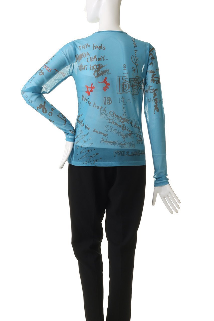 【メゾンスペシャル/MAISON SPECIAL】のHand Writing Mesh Tops/ハンドライティングメッシュトップス 人気、トレンドファッション・服の通販 founy(ファニー) 　ファッション　Fashion　レディースファッション　Fashion for Women　トップス・カットソー　Cut & Sew Tops　シャツ・ブラウス・オフィスカジュアル　Elegant Blouses & Button-Ups　ロングTシャツ・Tシャツ　Longline T-Shirts & Tees　カットソー・ベーシックTシャツ　Cut-and-Sewn Tops / Stretch Tees & Basics　インナー　Innerwear　シアー　Sheer, See-Through　スタイリッシュ　Stylish, Fashionable　ストレッチ　Stretch, Stretchy Fabric　スリーブ　Sleeve, Long Sleeve / Short Sleeve　フィット　Fit, Slim Fit　プリント　Print, Printed Pattern　ロング　Long, Long-Length　other-4|ID: prp329100004701625 ipo3291000000033948507