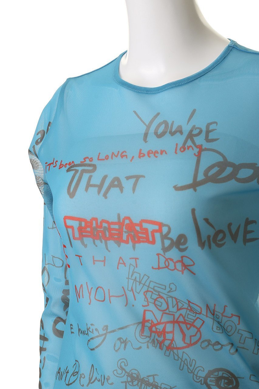 【メゾンスペシャル/MAISON SPECIAL】のHand Writing Mesh Tops/ハンドライティングメッシュトップス 人気、トレンドファッション・服の通販 founy(ファニー) 　ファッション　Fashion　レディースファッション　Fashion for Women　トップス・カットソー　Cut & Sew Tops　シャツ・ブラウス・オフィスカジュアル　Elegant Blouses & Button-Ups　ロングTシャツ・Tシャツ　Longline T-Shirts & Tees　カットソー・ベーシックTシャツ　Cut-and-Sewn Tops / Stretch Tees & Basics　インナー　Innerwear　シアー　Sheer, See-Through　スタイリッシュ　Stylish, Fashionable　ストレッチ　Stretch, Stretchy Fabric　スリーブ　Sleeve, Long Sleeve / Short Sleeve　フィット　Fit, Slim Fit　プリント　Print, Printed Pattern　ロング　Long, Long-Length　other-5|ID: prp329100004701625 ipo3291000000033948508