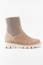 【ルカグロッシ/LucaGrossi】のリブニットショートブーツ ベージュ|ID:prp329100004701628