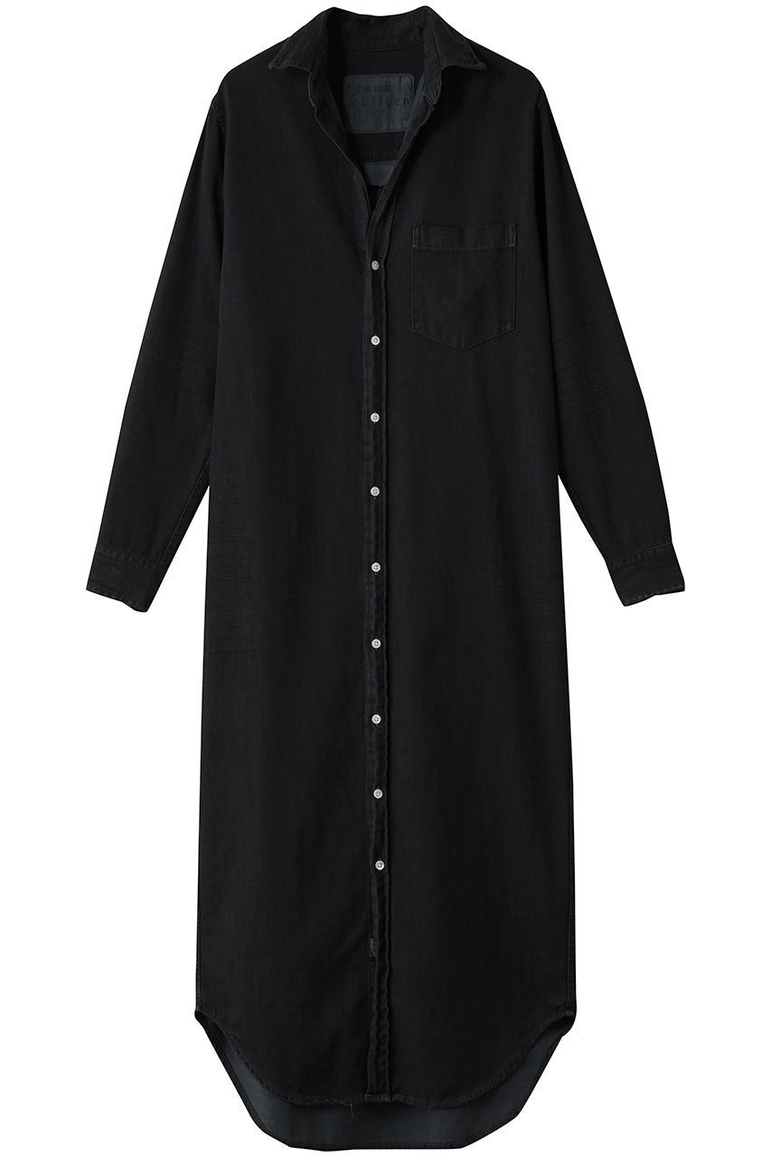 【フランク&アイリーン/Frank&Eileen】のRORY イタリアンフェイマスデニム ロングシャツ インテリア・キッズ・メンズ・レディースファッション・服の通販 founy(ファニー) 　ファッション　Fashion　レディースファッション　Fashion for Women　トップス・カットソー　Cut & Sew Tops　シャツ・ブラウス・オフィスカジュアル　Elegant Blouses & Button-Ups　スリーブ　Sleeve, Long Sleeve / Short Sleeve　ロング　Long, Long-Length　エレガント 上品　Elegant　新作・新入荷　New Arrivals / New In　ブラック|ID: prp329100004701630 ipo3291000000033948537