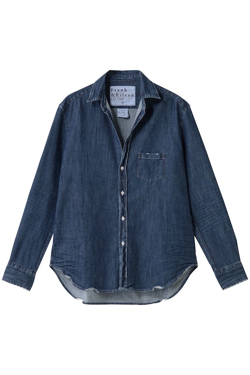 【フランク&アイリーン/Frank&Eileen】のEILEEN イタリアンフェイマスデニム シャツ インテリア・キッズ・メンズ・レディースファッション・服の通販 founy(ファニー) ファッション Fashion レディースファッション Fashion for Women トップス・カットソー Cut & Sew Tops シャツ・ブラウス・オフィスカジュアル Elegant Blouses & Button-Ups スリーブ Sleeve, Long Sleeve / Short Sleeve デニム Denim, Jeans Material トレンド Trend, Trending Now リラックス Relax, Relaxed Fit ロング Long, Long-Length 定番 Standard, Basic Item ロー インディゴ|ID: prp329100004701631 ipo3291000000034255721