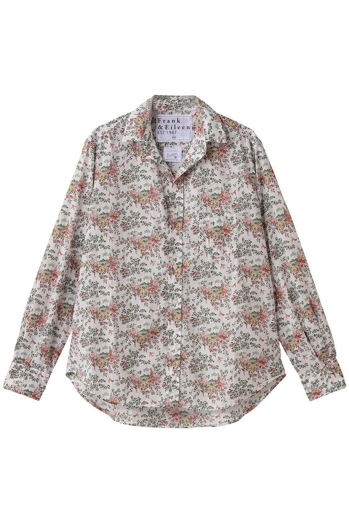 【フランク&アイリーン/Frank&Eileen】のEILEEN イタリアンコットン フラワープリント シャツ インテリア・キッズ・メンズ・レディースファッション・服の通販 founy(ファニー) https://founy.com/ ファッション Fashion レディースファッション Fashion for Women トップス・カットソー Cut & Sew Tops シャツ・ブラウス・オフィスカジュアル Elegant Blouses & Button-Ups 花柄・フラワープリント・モチーフ Floral Prints & Motifs / Flower Pattern Tops スリーブ Sleeve, Long Sleeve / Short Sleeve フラワー Flower, Floral プリント Print, Printed Pattern ロング Long, Long-Length |ID: prp329100004701632 ipo3291000000036242413