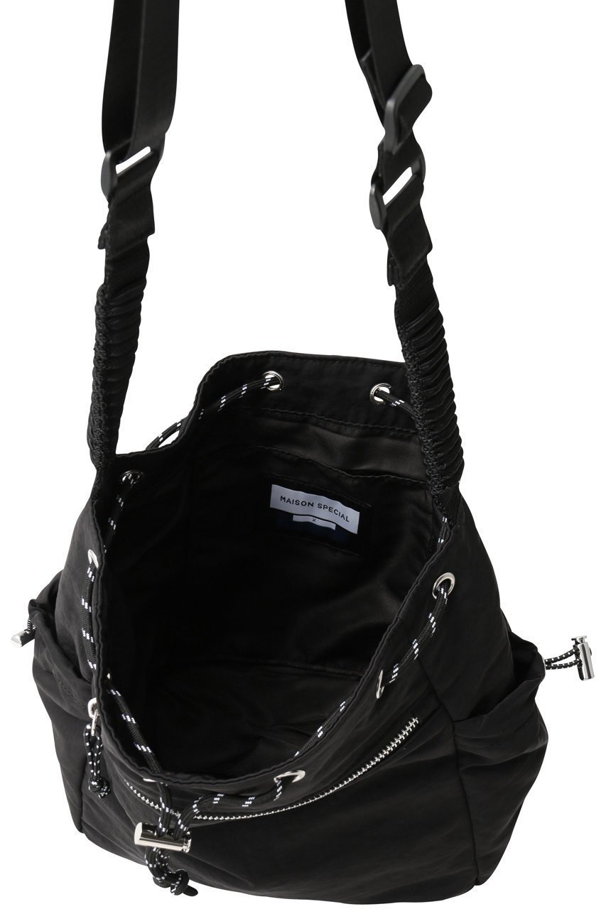【メゾンスペシャル/MAISON SPECIAL】のドローストリングバッグ 人気、トレンドファッション・服の通販 founy(ファニー) 　ファッション　Fashion　レディースファッション　Fashion for Women　バッグ　Bags　ユニセックス　Unisex, Genderless　コンパクト　Compact, Small Size　スタイリッシュ　Stylish, Fashionable　フォルム　Silhouette, Form　ポケット　Pocket, Pocket Detail　モノトーン　Monotone, Black and White　巾着　Drawstring Bag, Kinchaku　other-5|ID: prp329100004701635 ipo3291000000035512381