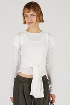 【プランク プロジェクト/PRANK PROJECT】のレイヤードロングスリーブTEE / Layered Long Sleeve T-Shirt 人気、トレンドファッション・服の通販 founy(ファニー) ファッション Fashion レディースファッション Fashion for Women トップス・カットソー Cut & Sew Tops シャツ・ブラウス・オフィスカジュアル Elegant Blouses & Button-Ups ロングTシャツ・Tシャツ Longline T-Shirts & Tees カットソー・ベーシックTシャツ Cut-and-Sewn Tops / Stretch Tees & Basics スリーブ Sleeve, Long Sleeve / Short Sleeve ロング Long, Long-Length 新作・新入荷 New Arrivals / New In thumbnail WHT(ホワイト)|ID: prp329100004701651 ipo3291000000033948686