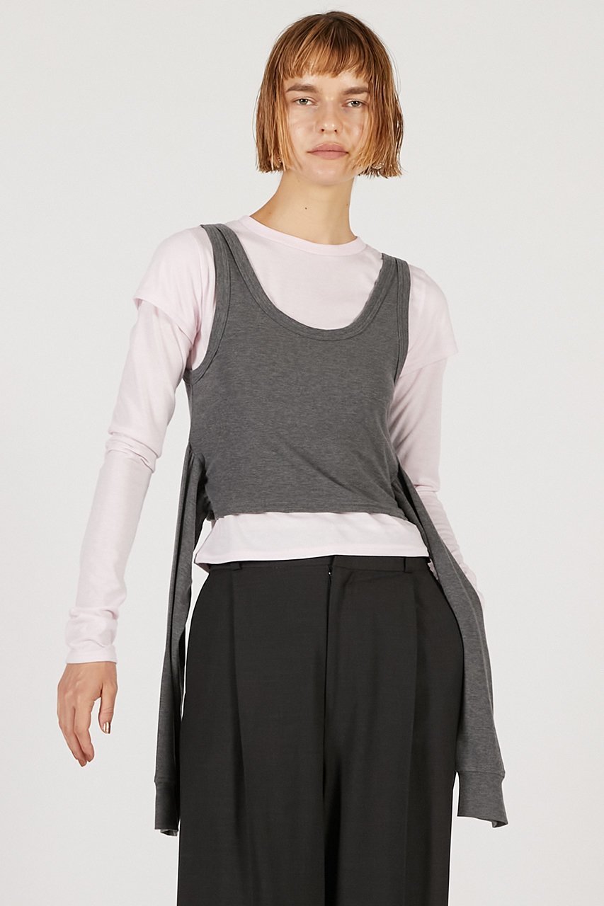 【プランク プロジェクト/PRANK PROJECT】のレイヤードロングスリーブTEE / Layered Long Sleeve T-Shirt インテリア・キッズ・メンズ・レディースファッション・服の通販 founy(ファニー) 　ファッション　Fashion　レディースファッション　Fashion for Women　トップス・カットソー　Cut & Sew Tops　シャツ・ブラウス・オフィスカジュアル　Elegant Blouses & Button-Ups　ロングTシャツ・Tシャツ　Longline T-Shirts & Tees　カットソー・ベーシックTシャツ　Cut-and-Sewn Tops / Stretch Tees & Basics　スリーブ　Sleeve, Long Sleeve / Short Sleeve　ロング　Long, Long-Length　新作・新入荷　New Arrivals / New In　PNK(ピンク)|ID: prp329100004701651 ipo3291000000033948687