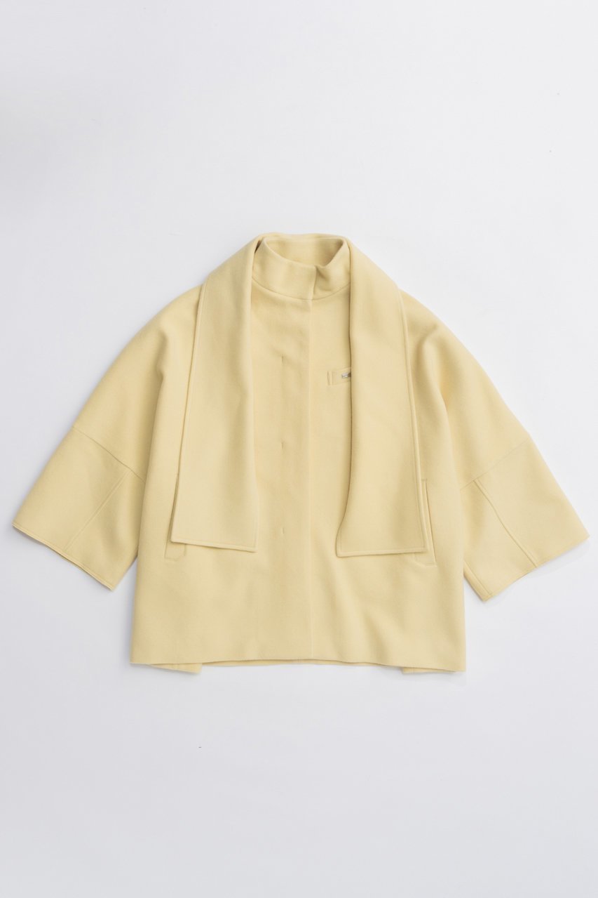【プランク プロジェクト/PRANK PROJECT】のマフラー付きポンチョコート / Poncho Coat with Scarf インテリア・キッズ・メンズ・レディースファッション・服の通販 founy(ファニー) 　ファッション　Fashion　レディースファッション　Fashion for Women　アウター　Coat / Outerwear Collection　コート・ロングコート・ピーコート　Long Coats, Peacoats & More　ポンチョ・ケープコート　Ponchos & Capes　マフラー・スヌード / 冬小物の定番　Scarves & Mufflers　ショート　Short, Short Length　マフラー　Scarf, Muffler　新作・新入荷　New Arrivals / New In　YEL(イエロー)|ID: prp329100004701652 ipo3291000000033948696