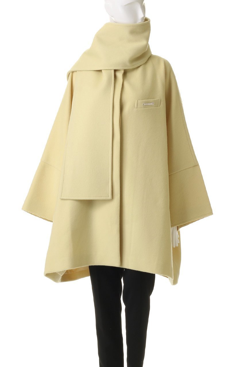 【プランク プロジェクト/PRANK PROJECT】のマフラー付きポンチョコート / Poncho Coat with Scarf 人気、トレンドファッション・服の通販 founy(ファニー) ファッション Fashion レディースファッション Fashion for Women アウター Coat / Outerwear Collection コート・ロングコート・ピーコート Long Coats, Peacoats & More ポンチョ・ケープコート Ponchos & Capes マフラー・スヌード / 冬小物の定番 Scarves & Mufflers イエロー Yellow ショート Short, Short Length スリーブ Sleeve, Long Sleeve / Short Sleeve マフラー Scarf, Muffler ロング Long, Long-Length 再入荷 Restock / Back in Stock A/W・秋冬 Autumn/Winter other-2|ID: prp329100004701652 ipo3291000000035616975