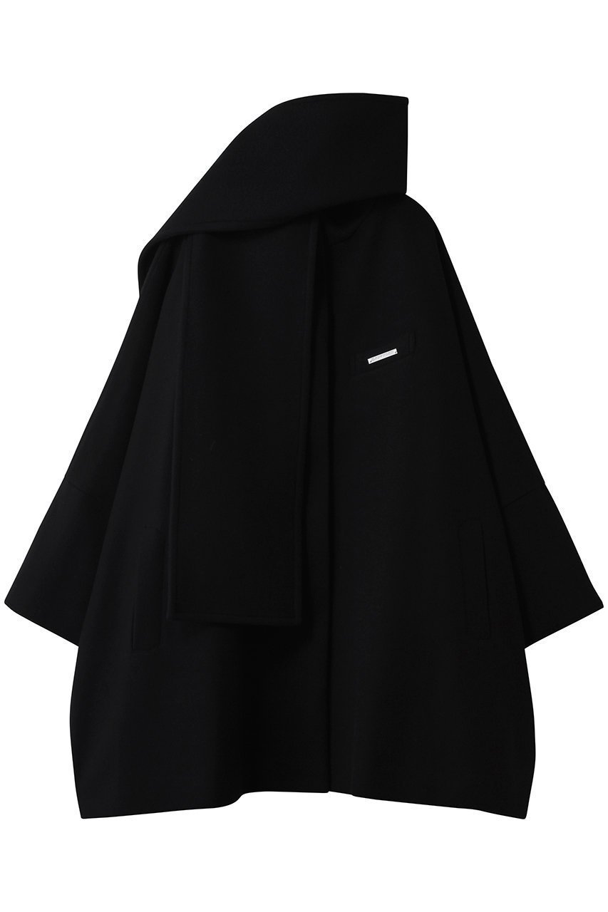 【プランク プロジェクト/PRANK PROJECT】のマフラー付きポンチョコート / Poncho Coat with Scarf インテリア・キッズ・メンズ・レディースファッション・服の通販 founy(ファウニー) 　ファッション　Fashion　レディースファッション　Fashion for Women　アウター　Coat / Outerwear Collection　コート・ロングコート・ピーコート　Long Coats, Peacoats & More　ポンチョ・ケープコート　Ponchos & Capes　マフラー・スヌード / 冬小物の定番　Scarves & Mufflers　イエロー　Yellow　ショート　Short, Short Length　スリーブ　Sleeve, Long Sleeve / Short Sleeve　マフラー　Scarf, Muffler　ロング　Long, Long-Length　A/W・秋冬　Autumn/Winter　BLK(ブラック)|ID: prp329100004701652 ipo3291000000036676088