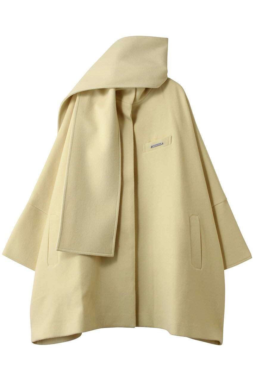 【プランク プロジェクト/PRANK PROJECT】のマフラー付きポンチョコート / Poncho Coat with Scarf インテリア・キッズ・メンズ・レディースファッション・服の通販 founy(ファウニー) 　ファッション　Fashion　レディースファッション　Fashion for Women　アウター　Coat / Outerwear Collection　コート・ロングコート・ピーコート　Long Coats, Peacoats & More　ポンチョ・ケープコート　Ponchos & Capes　マフラー・スヌード / 冬小物の定番　Scarves & Mufflers　イエロー　Yellow　ショート　Short, Short Length　スリーブ　Sleeve, Long Sleeve / Short Sleeve　マフラー　Scarf, Muffler　ロング　Long, Long-Length　A/W・秋冬　Autumn/Winter　YEL(イエロー)|ID: prp329100004701652 ipo3291000000036676089