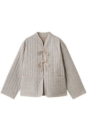 【キッドブルー/KID BLUE / GOODS】 LIBERTYキルトトップス人気、トレンドファッション・服の通販 founy(ファニー) キルティング Quilted, Quilting キルト Quilt, Quilted Fabric ストライプ Stripe, Striped Pattern パイピング Piping, Trim Design パジャマ Pajamas, Sleepwear フロント Front, Front Design リボン Ribbon, Bow 新作・新入荷 New Arrivals / New In |ID:prp329100004701672
