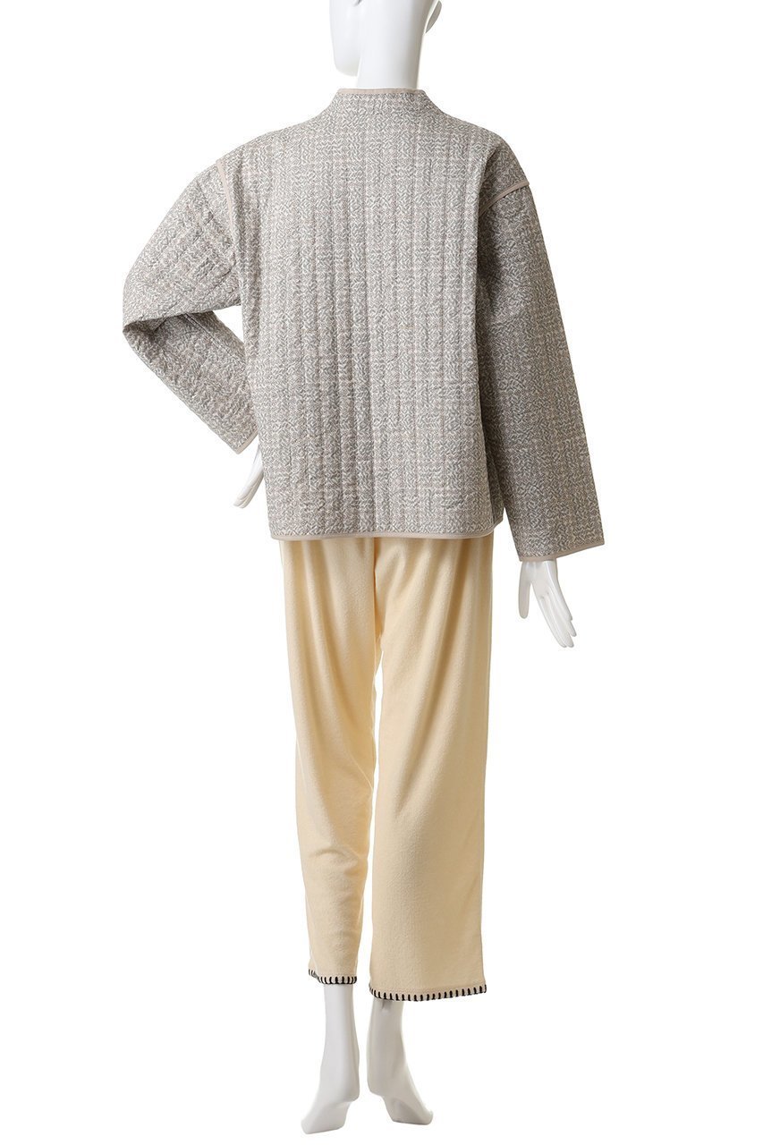 【キッドブルー/KID BLUE / GOODS】のLIBERTYキルトトップス 人気、トレンドファッション・服の通販 founy(ファニー) 　キルティング　Quilted, Quilting　キルト　Quilt, Quilted Fabric　ストライプ　Stripe, Striped Pattern　パイピング　Piping, Trim Design　パジャマ　Pajamas, Sleepwear　フロント　Front, Front Design　リボン　Ribbon, Bow　新作・新入荷　New Arrivals / New In　other-4|ID: prp329100004701672 ipo3291000000033949027