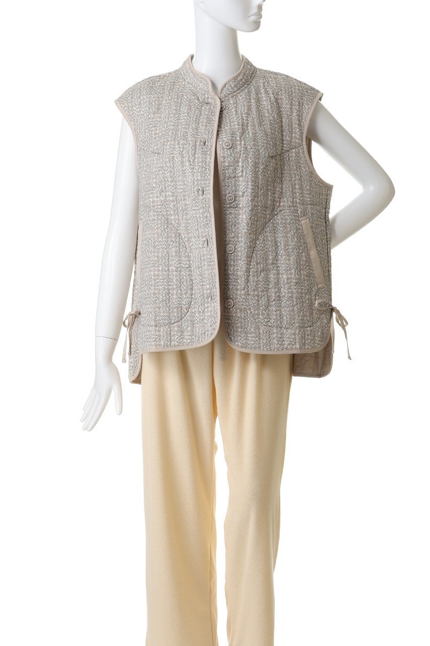 【キッドブルー/KID BLUE】のLIBERTYキルトベスト 人気、トレンドファッション・服の通販 founy(ファニー) 　ファッション　Fashion　レディースファッション　Fashion for Women　アウター　Coat / Outerwear Collection　レディースジャケット・軽アウター　Jackets　キルティング　Quilted, Quilting　キルト　Quilt, Quilted Fabric　ジャケット　Jacket, Outerwear　ストライプ　Stripe, Striped Pattern　パイピング　Piping, Trim Design　ベスト　Vest, Waistcoat　リボン　Ribbon, Bow　リラックス　Relax, Relaxed Fit　新作・新入荷　New Arrivals / New In　other-7|ID: prp329100004701673 ipo3291000000033949036