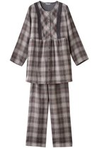 【キッドブルー/KID BLUE / GOODS】のトリプルガーゼオンブレーチェックパジャマ チャコール|ID:prp329100004701674